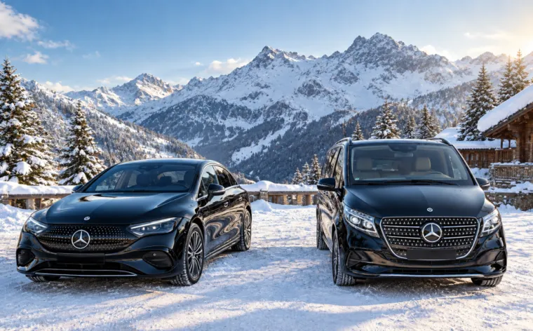Transferts VTC vers les stations de montagne depuis la Côte d’Azur  Chauffeur privé VTC pour vos trajets vers les stations de ski des Alpes